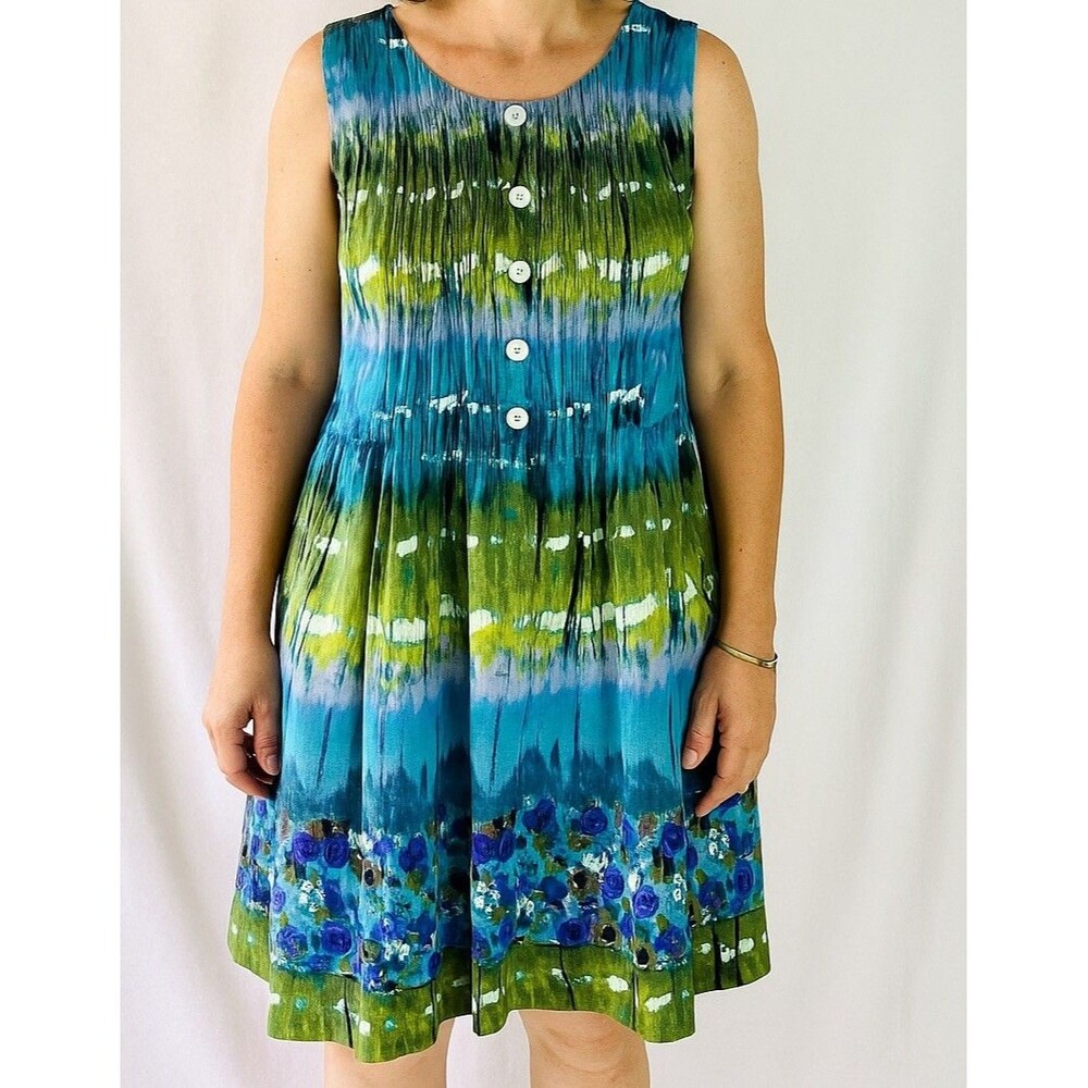 Rabbit Rabbit Rabbit Petite Sun Dress Womens 14 pinch pleats Babydoll Beach